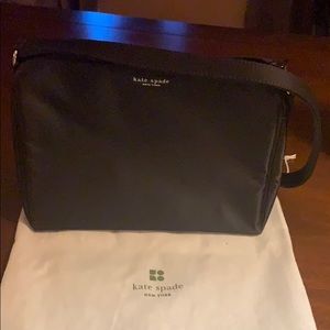 Kate Spade Timeless black satin shoulder bag